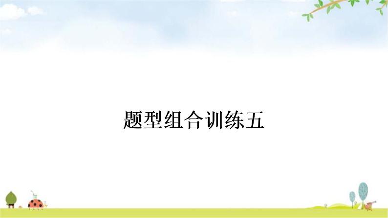 中考英语复习题型组合训练五作业课件01