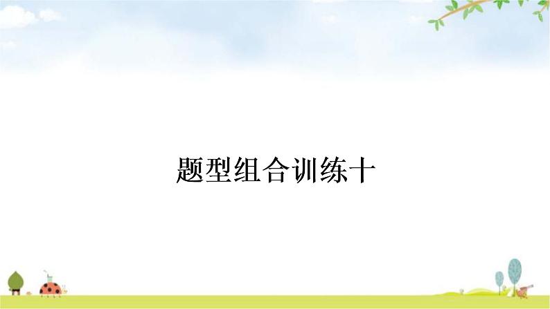 中考英语复习题型组合训练十作业课件01