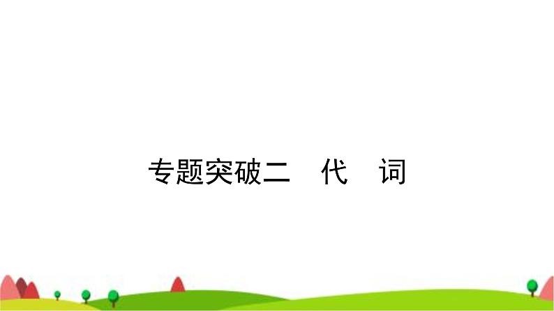 中考英语复习专题突破二代词教学课件第1页