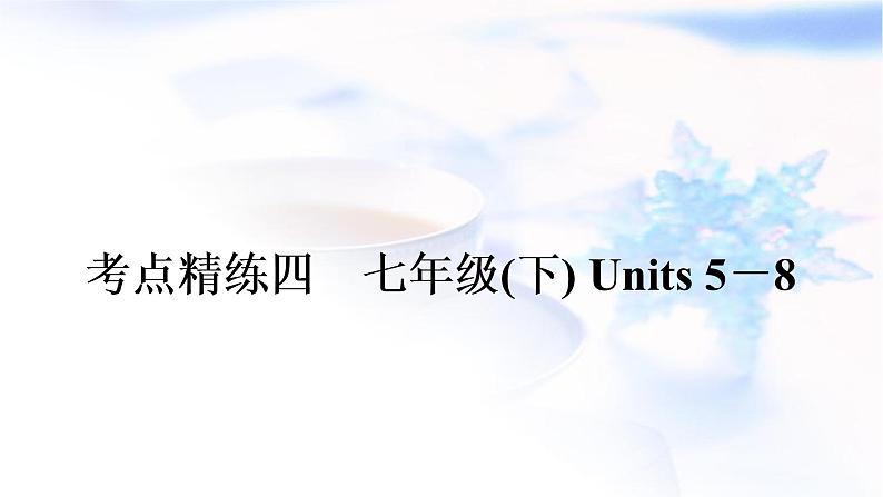 人教版中考英语考点精练四七年级(下)Units5－8作业课件01