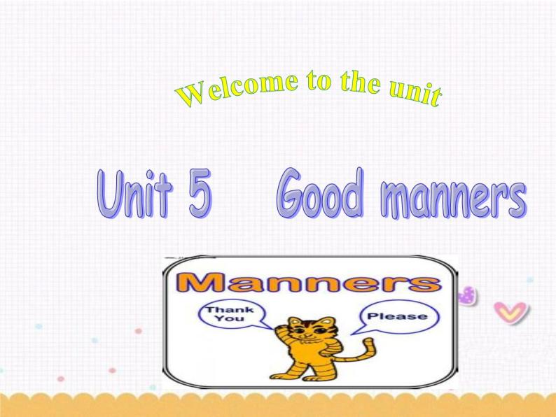 Unit5 Good manners Welcome to the unit课件 2021-2022学年译林版英语八年级下册01