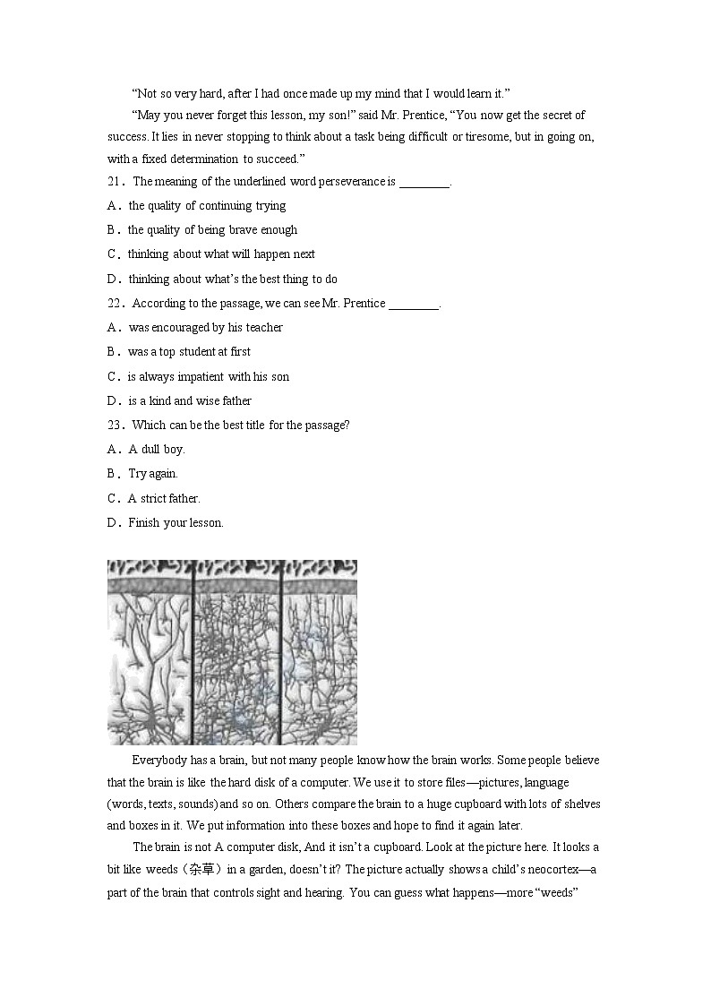 河北省唐山市路南区2020-2022年三年中考二模英语试题分类汇编：阅读理解第2页
