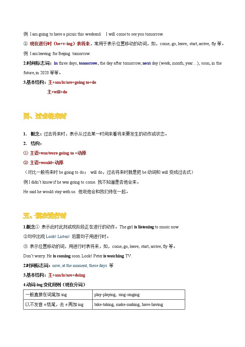 语法专题十 时态【考点精讲精练】-2023年中考语法一点通（教师版）第3页