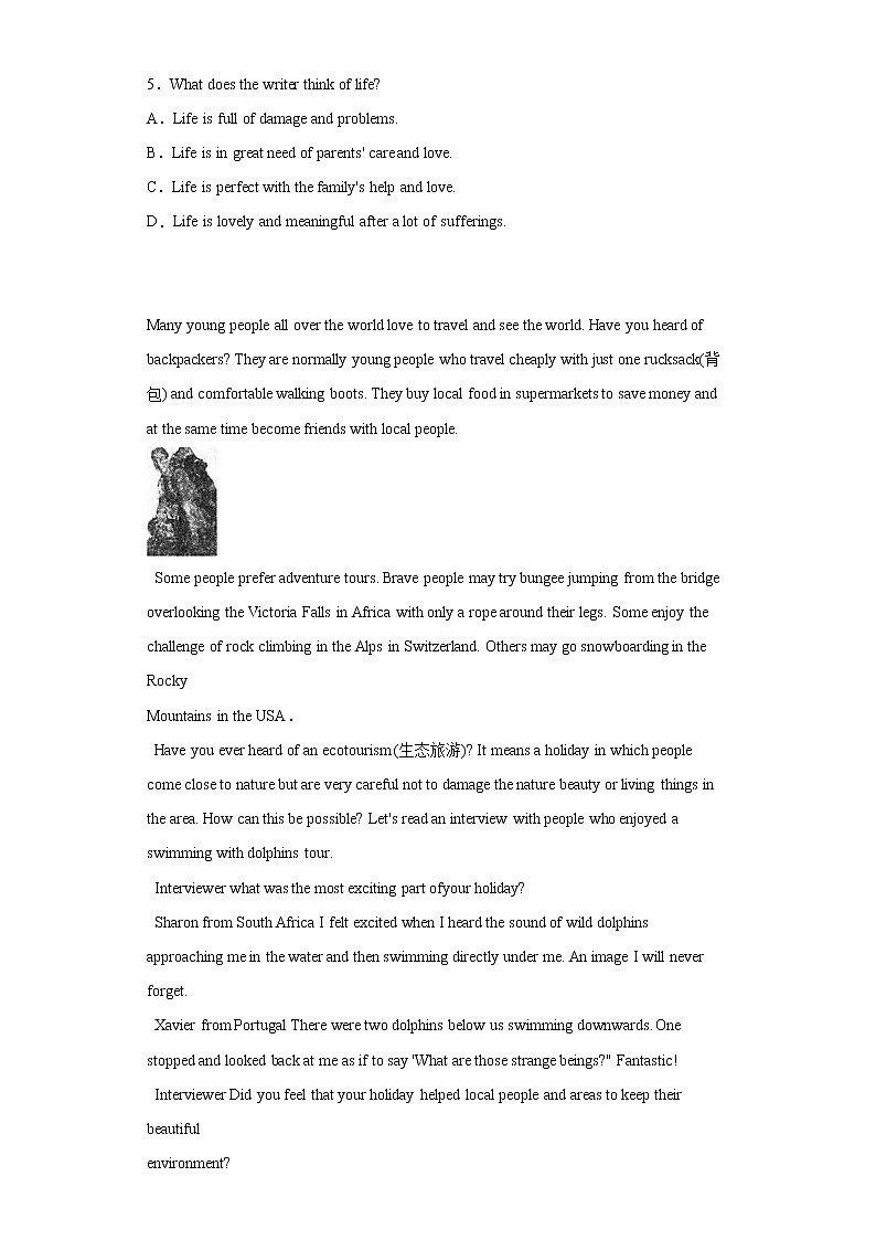 2022-2023学年人教新目标版英语八年级下学期期中专项冲刺：专题04 阅读理解（原卷版）第2页