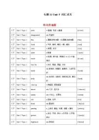 2022-2023年仁爱版英语八年级下册专项复习精讲精练：专题11 知识梳理（Unit 5 词汇过关）（原卷版+解析版）