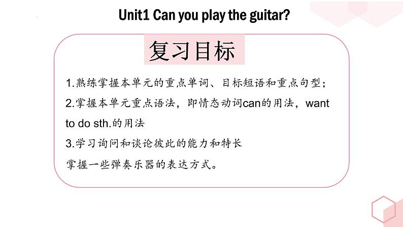 Unit 1【复习课件】——2022-2023学年人教版英语七年级下册单元综合复习02