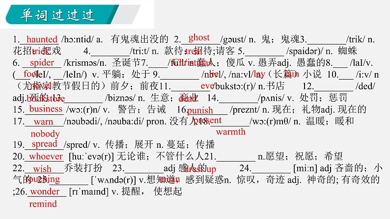 Unit 2【知识梳理】——2022-2023学年人教版英语九年级全一册单元综合复习04