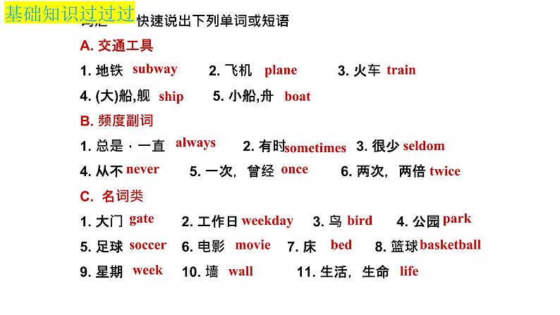 Unit 5 Topic 1【复习课件】 ——2022-2023学年仁爱版英语七年级下册单元综合复习03