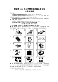 湖南省娄底市涟源市2022-2023学年八年级下学期4月期中英语试题