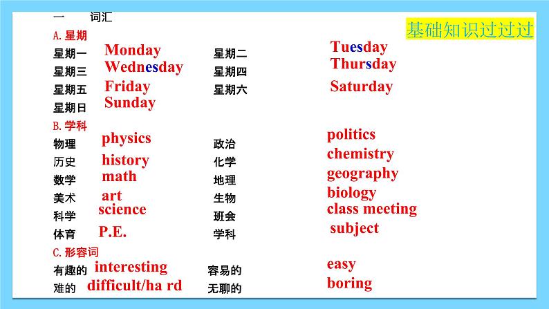 Unit 5 Topic 3【复习课件】——2022-2023学年仁爱版英语七年级下册单元综合复习06