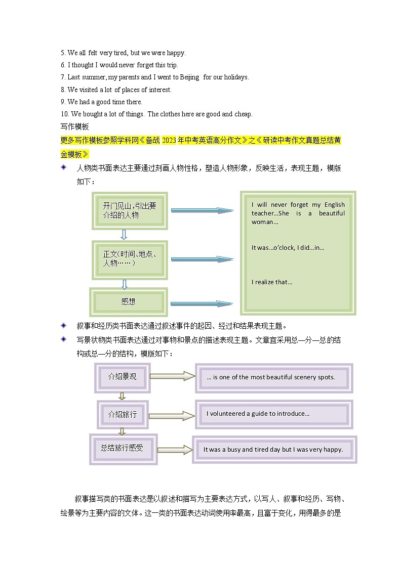 重难点47 书面表达之叙事描写类-2023年中考英语【热点·重点·难点】专练（全国通用）（解析版）第2页