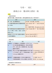 重难点03 数词和主谓语一致-2023年中考英语【热点·重点·难点】专练（全国通用）