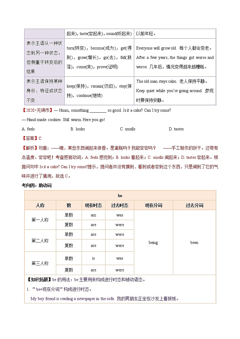 中考英语一轮复习考点练习考点08 动词和动词短语（教师版）03