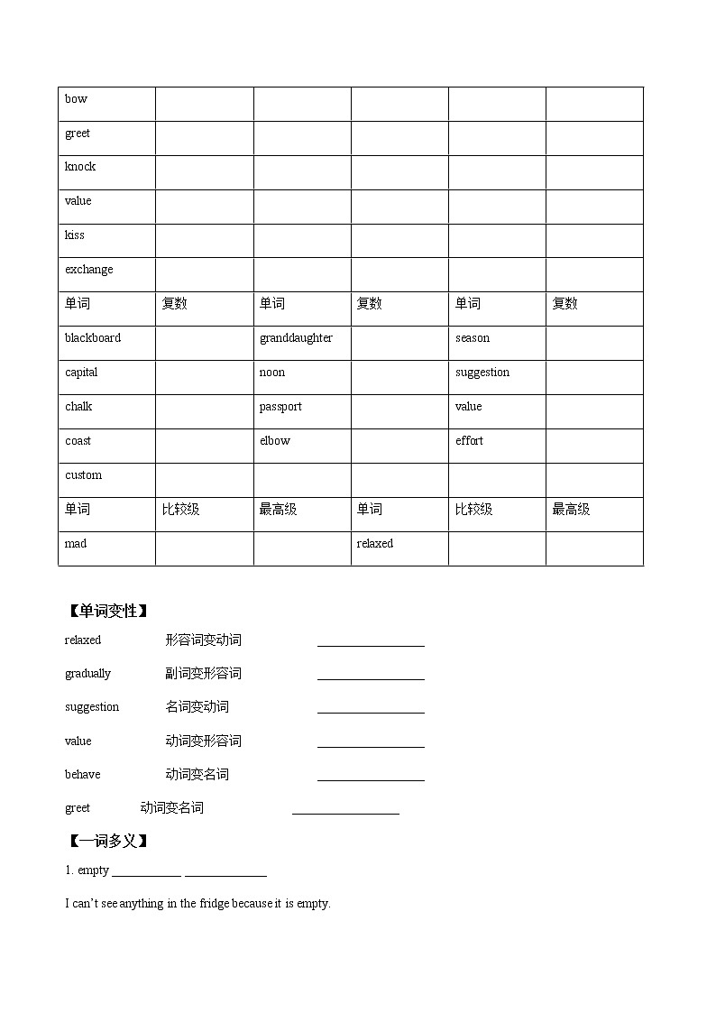 (人教版)中考英语一轮复习词汇整理+语法讲解九年级 Unit 10 （词汇+语法讲解） (含答案)第2页