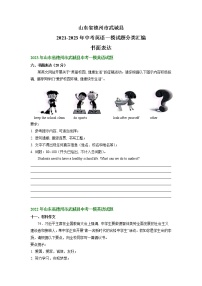 山东省德州市武城县2021-2023年中考英语一模试题分类汇编：书面表达