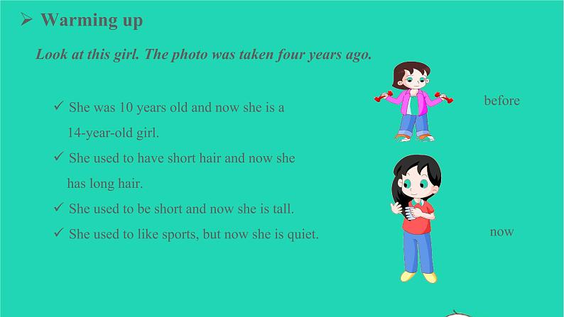 2022九年级英语全册Unit4IusedtobeafraidofthedarkSectionB3a_SelfCheck教学课件新版人教新目标版04