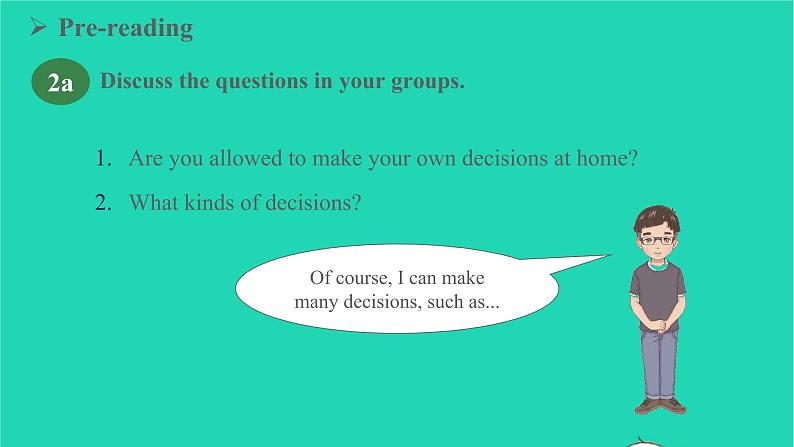2022九年级英语全册Unit7TeenagersshouldbeallowedtochoosetheirownclothesSectionB2a_2e教学课件新版人教新目标版06
