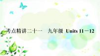 中考英语复习考点精讲二十一九年级Units11-12基础检测课件