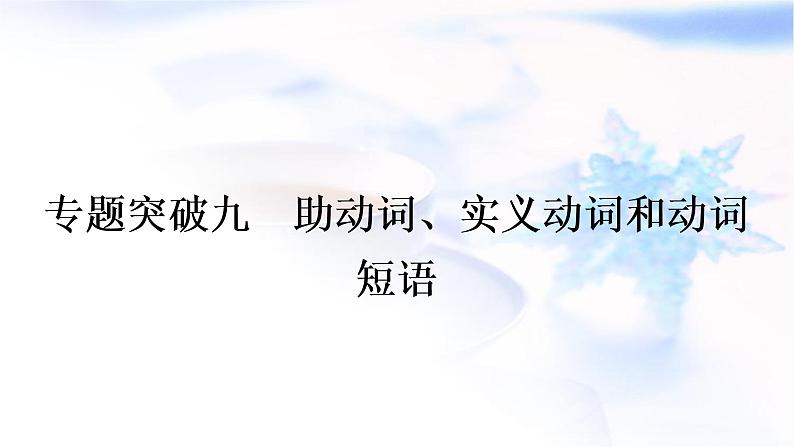 中考英语复习专题突破九助动词、实义动词和动词短语教学课件01