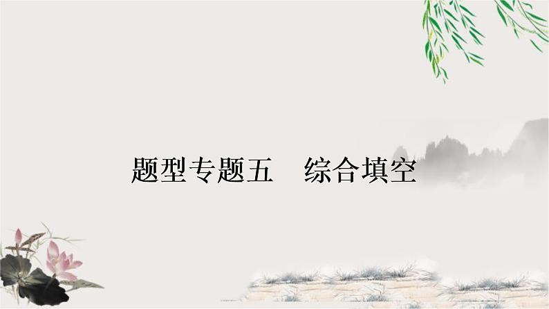 中考英语复习题型专题五综合填空教学课件第1页