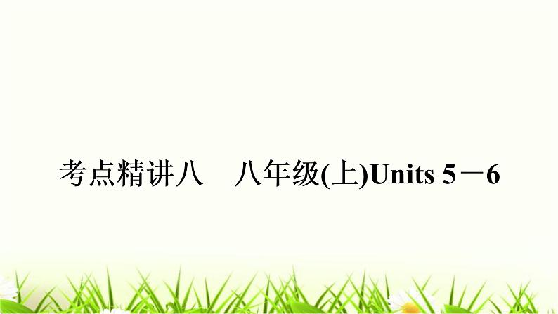 人教版中考英语复习考点精讲八八年级（上)Units5-6基础检测课件01