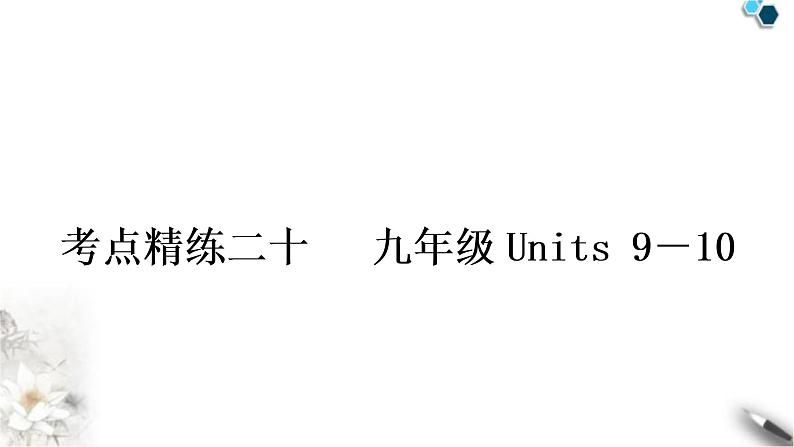 人教版中考英语复习考点精练二十九年级Units9－10作业课件01