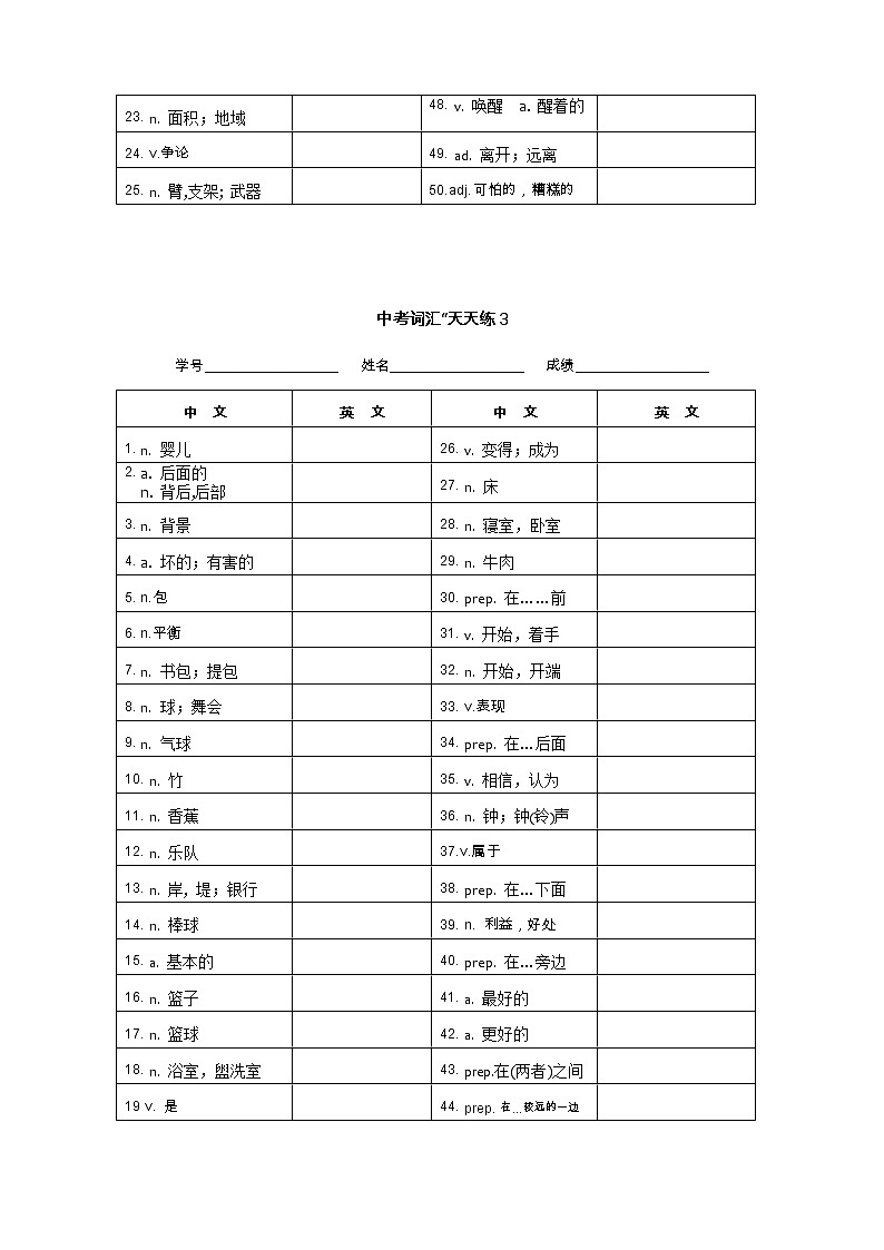 1707词天天练-中译英第3页