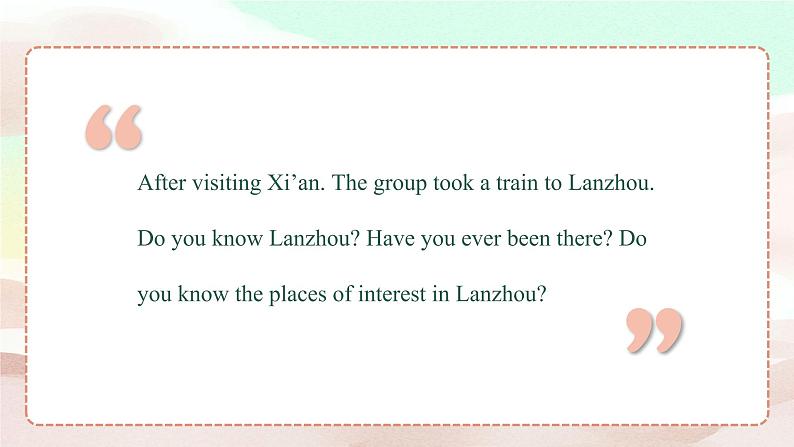 Lesson 4 A Visit to Lanzhou课件2022-2023学年冀教版英语七年级下册03