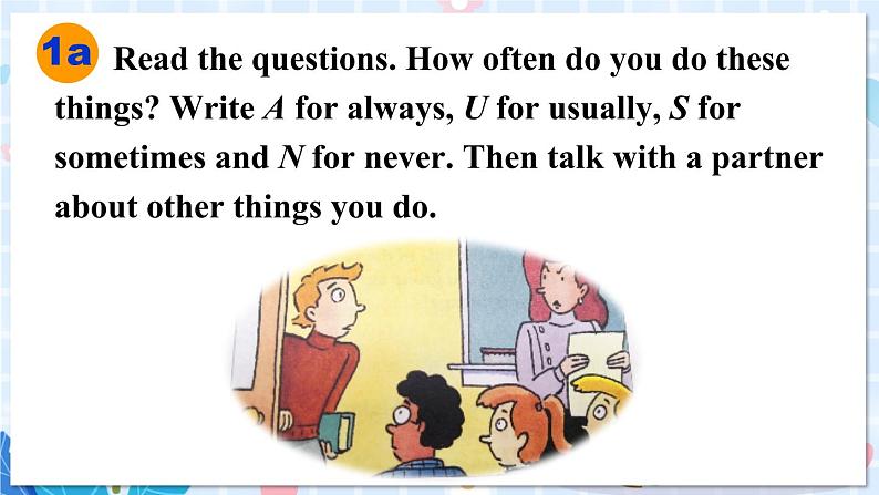 人教版英语九年级上册 Unit 7 第3课时(B 1a-1e) PPT精品课件+教案+导学案07