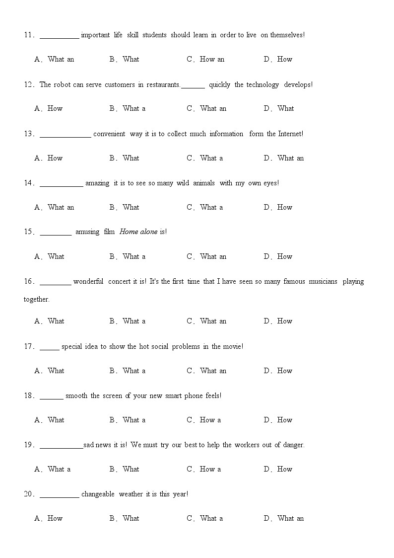 2023年牛津上海版中考英语语法专项练习-+反意疑问句祈使句感叹句第2页