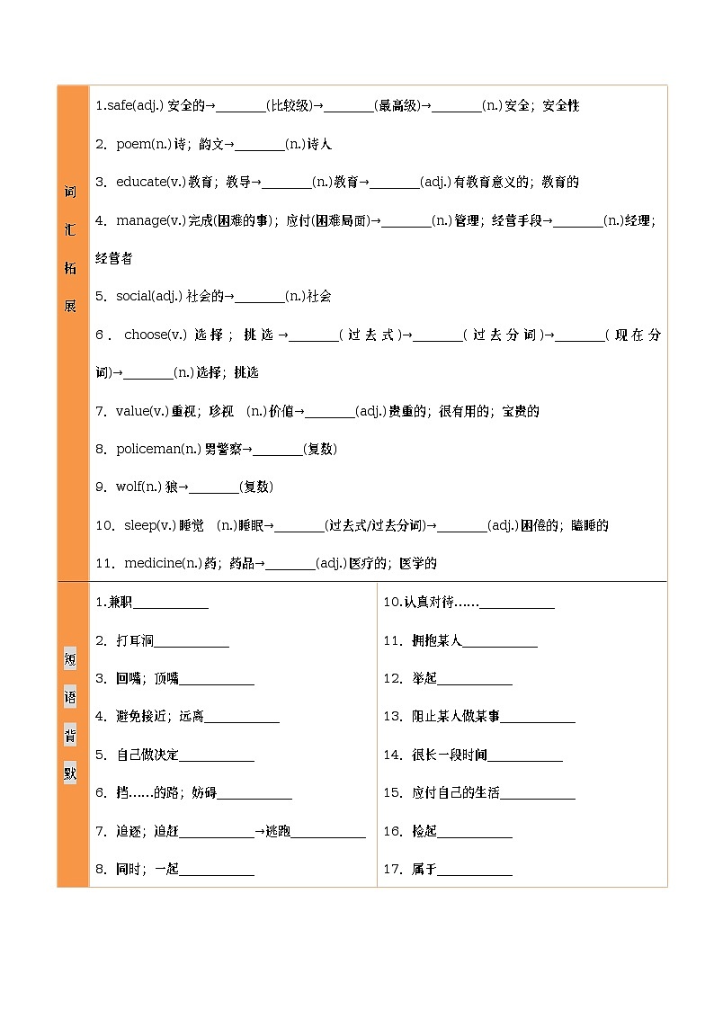 人教新目标初中英语课时18 九年级全册　Units 7～8-2023中考英语一轮总复习（人教新目标版） 试卷02