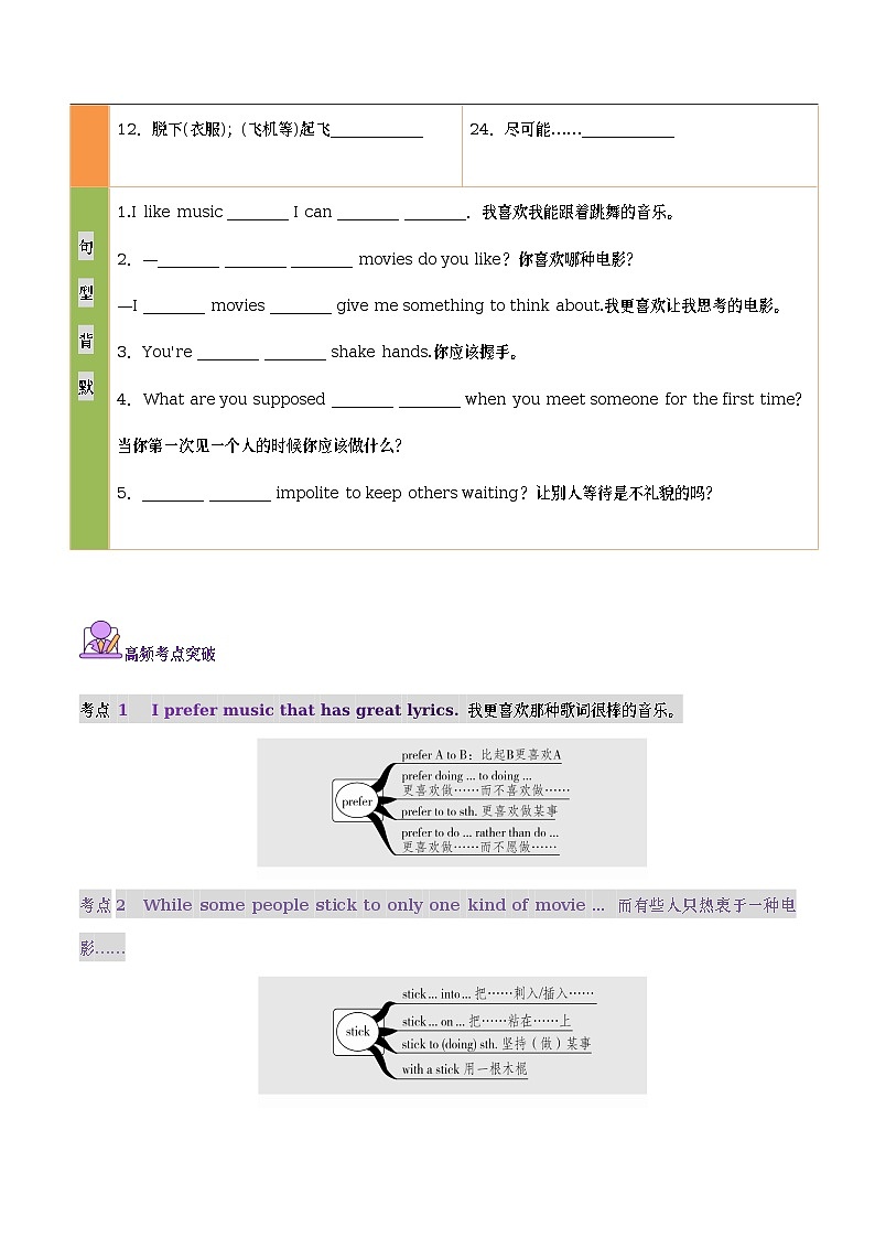 人教新目标初中英语课时19 九年级全册　Units 9～10-2023中考英语一轮总复习（人教新目标版） 试卷03