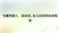 课标版中考英语复习专题突破九助动词、实义动词和动词短语作业课件