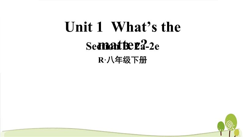 八年级下册英语人教版Unit1第4课时（B2a-2e）（教学课件）01