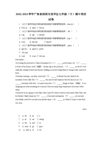 广东省深圳市龙华区2022-2023学年七年级下学期期中英语试卷