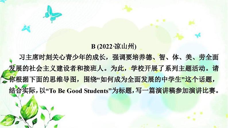 中考英语复习九年级书面表达专练作业课件08