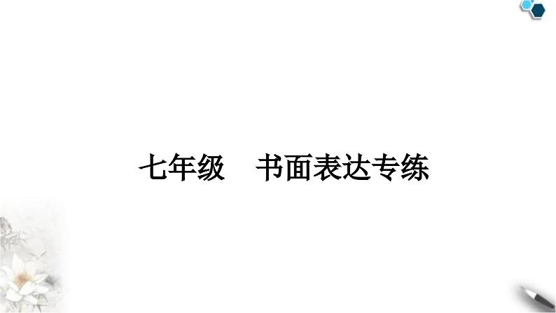 人教版中考英语复习七年级书面表达专练作业课件01