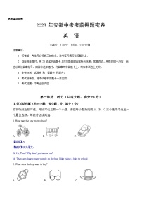 英语（安徽卷）-学易金卷：2023年中考考前押题密卷（含考试版、全解全析、参考答案、答题卡）