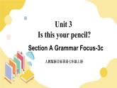 人教版七上英語  Unit 3 Section A Grammar Focus-3c  課件+教案