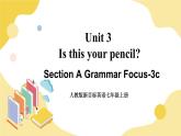 人教版七上英语  Unit 3 Section A Grammar Focus-3c  课件+教案