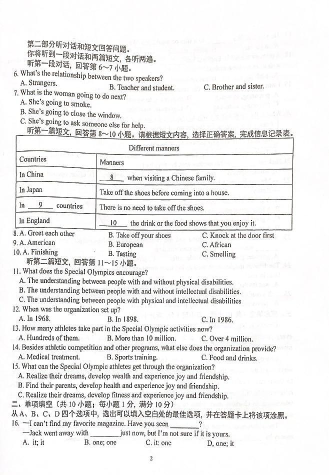 江苏省南京市金陵汇文学校2022-2023学年八年级下学期第二次月考英语试卷第2页