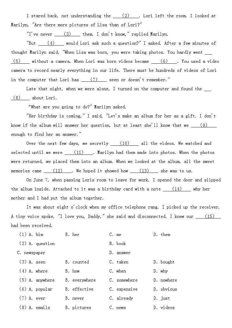 浙江省温州市2018年中考英语试卷【含答案】第2页