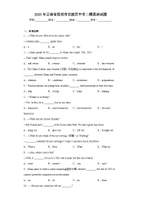 2023年云南省昆明市官渡区中考二模英语试题（含答案）
