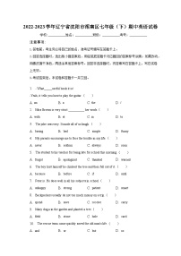 2022-2023学年辽宁省沈阳市浑南区七年级（下）期中英语试卷（含解析）