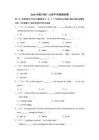 2020年四川省广元市中考英语试卷