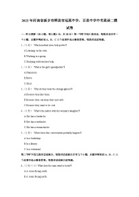 2023年河南省新乡市辉县市冠英中学、百泉中学中考英语二模试卷（含答案）