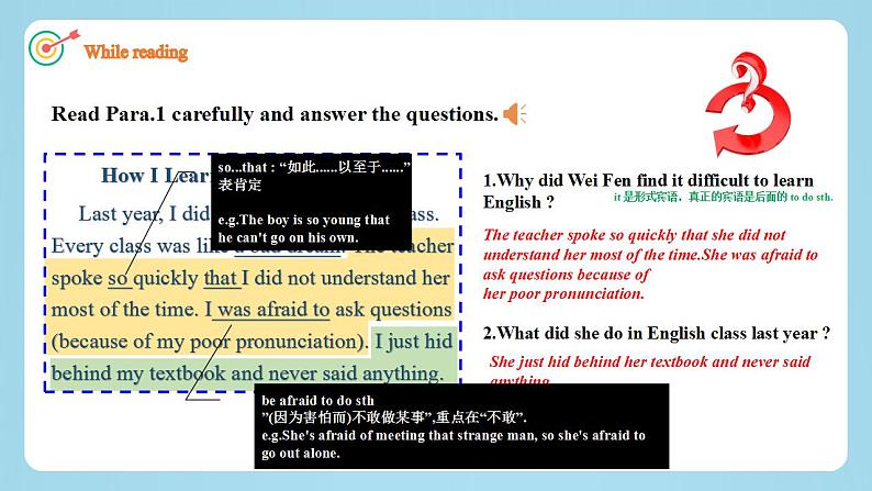 【核心素养目标】人教版初中英语九年级全册 Unit 1 How can we become good learners SectionA 3a—3b 课件+教案+同步分层练习（含反思和答案）07