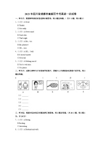 2023年四川省成都市高新区中考英语一诊试卷