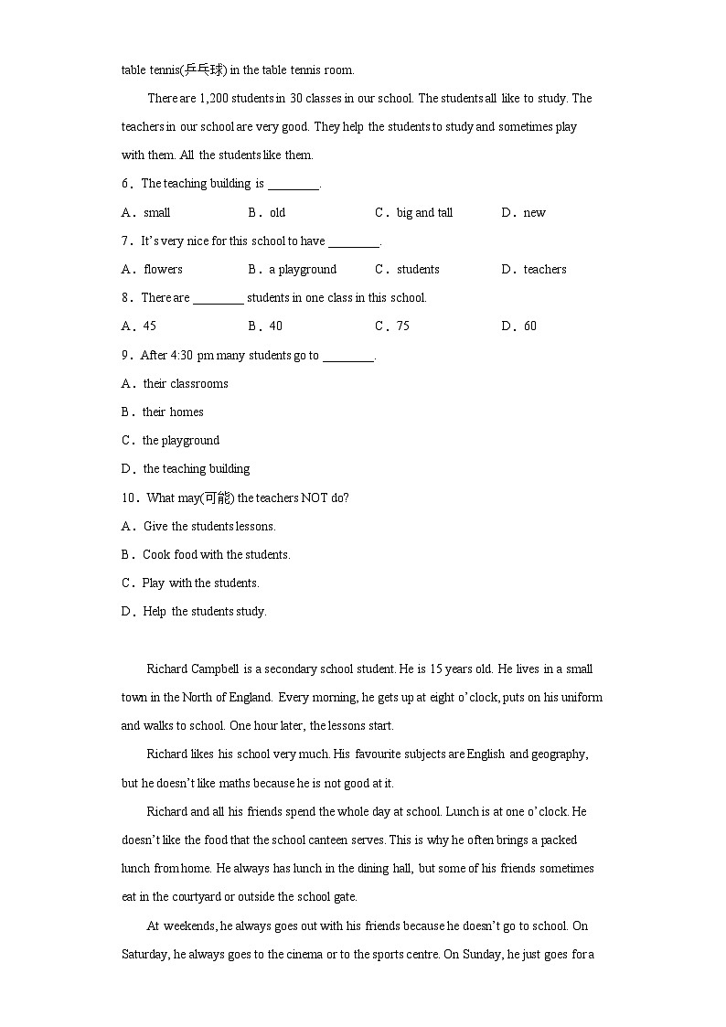【期末专题复习】（仁爱版）2022-2023学年七年级英语下学期：专题07 阅读理解（专题练习）（原卷+解析）02