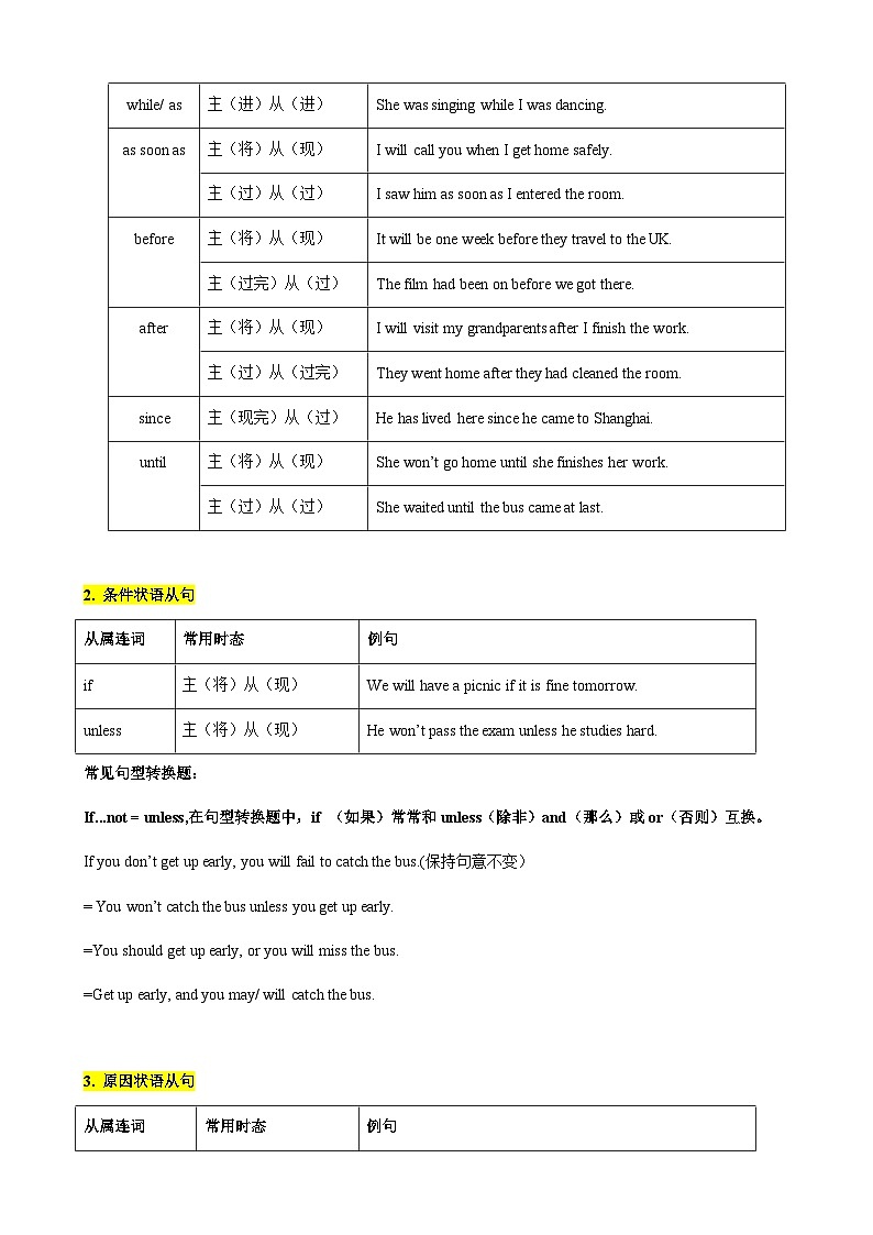 【期末考点专题】（牛津上海版）2022-2023学年八年级英语下学期：专题07- 重点语法知识梳理三：状语从句及拓展专练50题 练习（原卷+解析）03